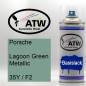 Preview: Porsche, Lagoon Green Metallic, 35Y / F2: 400ml Sprühdose, von ATW Autoteile West.